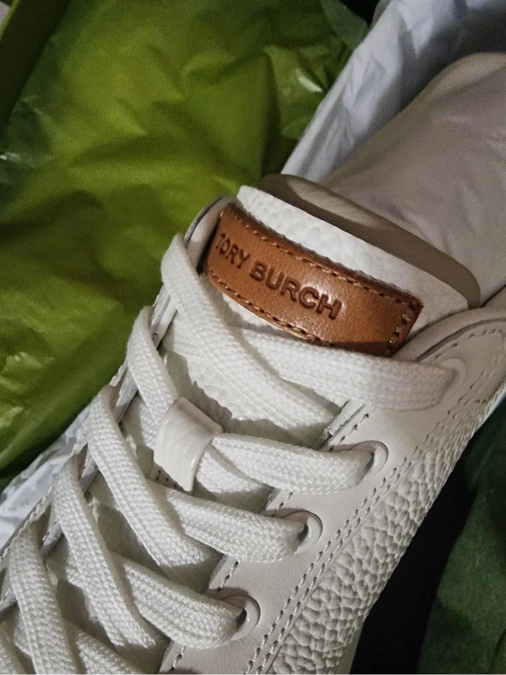 Tory BurchLeather Platform Sneaker - White